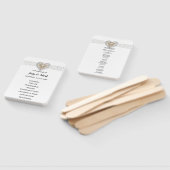 Unicorn White Lace Wedding Program Fans Fächer (Non-assembled)