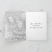 Unicorn White Lilies Fantasy Horst Foto Card Karte (Innenseite)