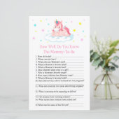 Unicorn Wie gut kennen Sie Babydusche? (Stehend Vorderseite)