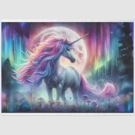 Unicorn-Wiesengewebe-Papier Seidenpapier (Vorderseite)