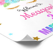 Unicorn Willkommensschild Party Magical unicorn Po Poster (Ecke)