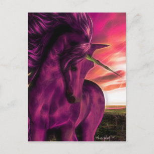 Unicorn, Windgekehrt Postkarte