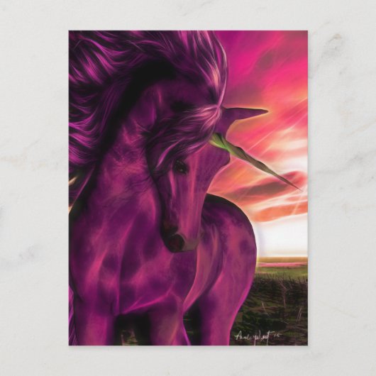 Unicorn, Windgekehrt Postkarte (Vorderseite)