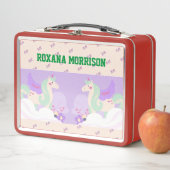 UNICORN WINGED GREEN PASTEL FARBEN Metal Lunchbox (Beispiel)