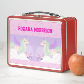 UNICORN WINGED ROSE PINK S FARBE Metal Lunchbox (Beispiel)