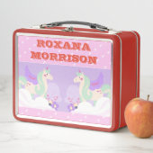 UNICORN WINGED ROSE PINK WHITE Metal Lunchbox (Beispiel)
