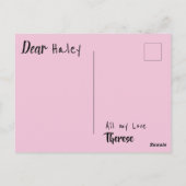 Unicorn Wish mit Eleganten Hübschen Regenbogenstar Postkarte (Rückseite)