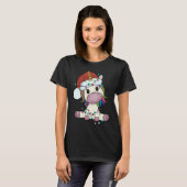 Unicorn with Christmas hat unicorn girl T-Shirt (Vorne ganz)