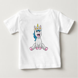 Unicorn with Flowers Daisy Baby T-shirt