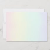 Unicorn with Magic Rainbow Birthday Girl Einladung (Rückseite)