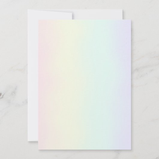 Unicorn with Magic Rainbow Birthday Girl Einladung (Rückseite)