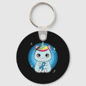 Unicorn With Ribbon Diabetes Awareness  Schlüsselanhänger (Vorderseite)