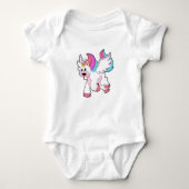 Unicorn with Wing.PNG Baby Strampler (Vorderseite)