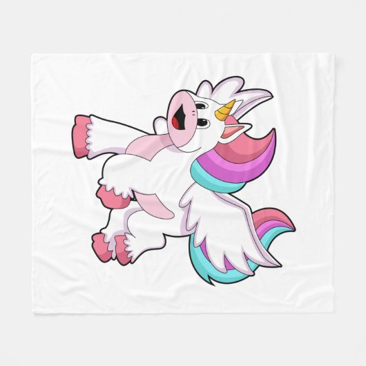 Unicorn with Wing.PNG Fleecedecke (Vorderseite (Horizontal))