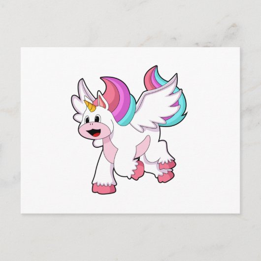 Unicorn with Wing.PNG Postkarte (Vorderseite)