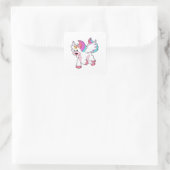 Unicorn with Wing.PNG Quadratischer Aufkleber (Tasche)