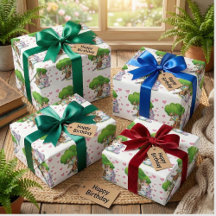 Unicorn & Woodland Friends Wrapping Paper Niedlich