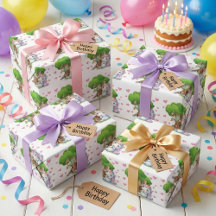 Unicorn & Woodland Friends Wrapping Paper Niedlich