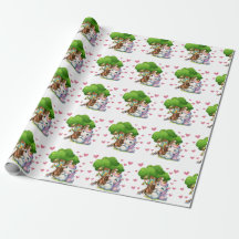 Unicorn & Woodland Friends Wrapping Paper Niedlich