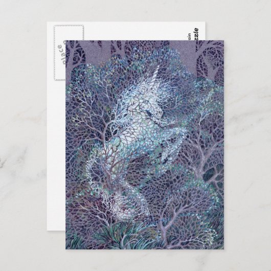 Unicorn Woods Deva Postkarte (Vorne/Hinten)