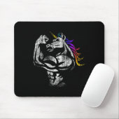 Unicorn Workout Vathers Day-Geschenk Gewichtheben Mousepad (Mit Mouse)
