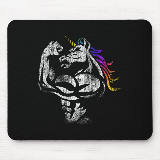 Unicorn Workout Vathers Day-Geschenk Gewichtheben Mousepad (Vorne)