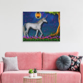 Unicorn World Wrapped Canvas Leinwanddruck (Insitu (Wohnzimmer))