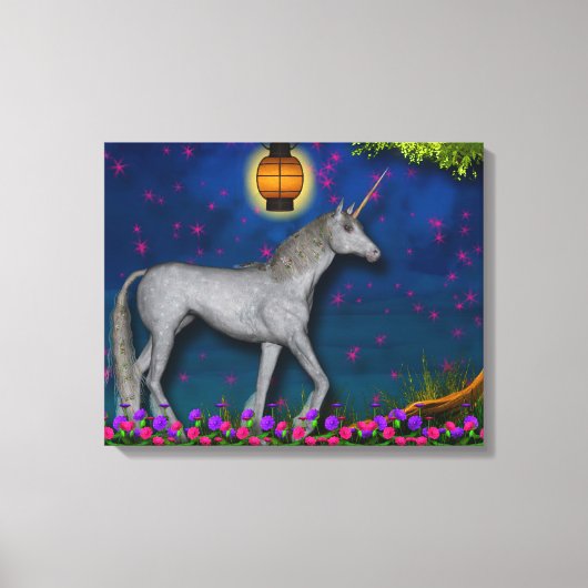 Unicorn Wrapped Canvas Leinwanddruck (Vorderseite)