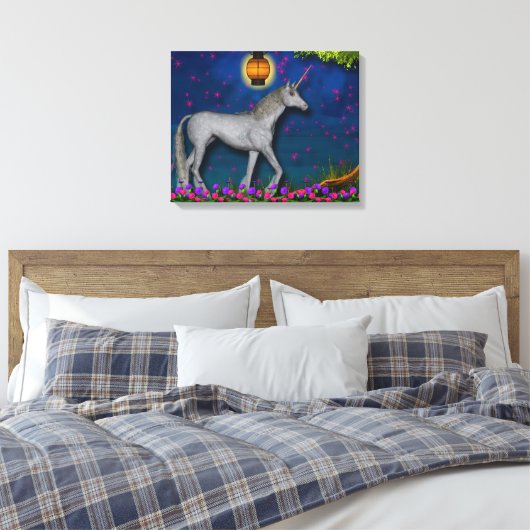 Unicorn Wrapped Canvas Leinwanddruck (Insitu (Schlafzimmer))