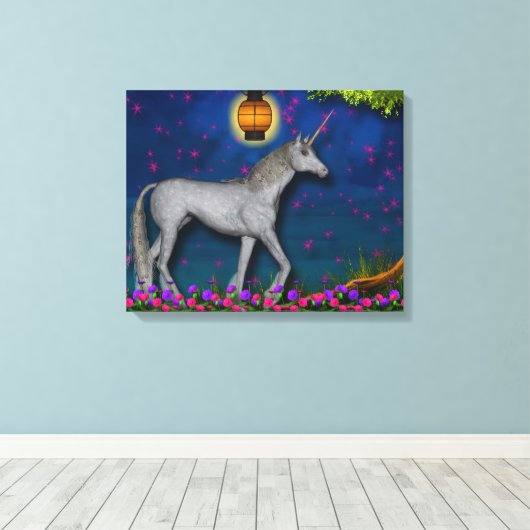 Unicorn Wrapped Canvas Leinwanddruck (Insitu (Holzboden))