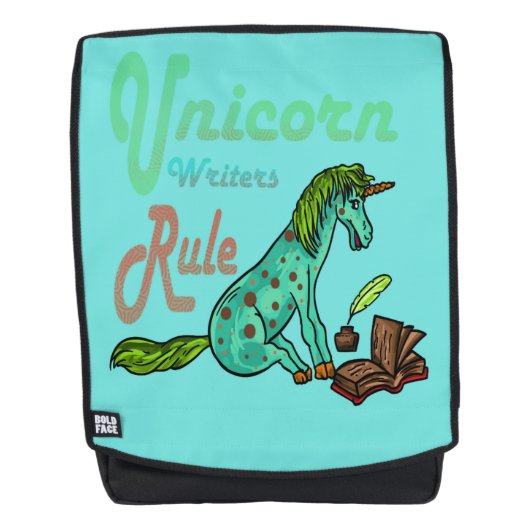 Unicorn Writer Rule Rucksack (Vorderseite)