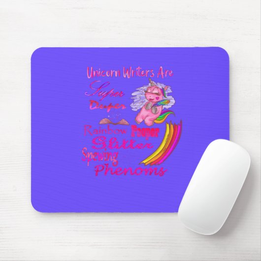 Unicorn Writer sind Super Duper Mousepad (Mit Mouse)