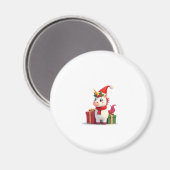 Unicorn Xmas Decoration Santa Unicorn Christmas T- Magnet (Vorderseite/Rückseite)
