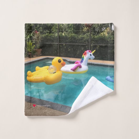 Unicorn Yellow Duck Pool Waschlappen (Waschlappen)