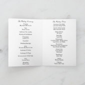 Unicorn Yellow Lace Wedding Program Card Programm (Innenseite)