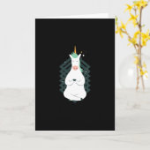 Unicorn Yoga Pose Karte (Gelbe Blume)
