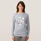 Unicorn Yoga Posen T-Shirt (Vorne ganz)