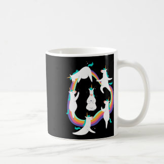 Unicorn Yoga Sun Salutation Poses Rainbow Meme  Kaffeetasse