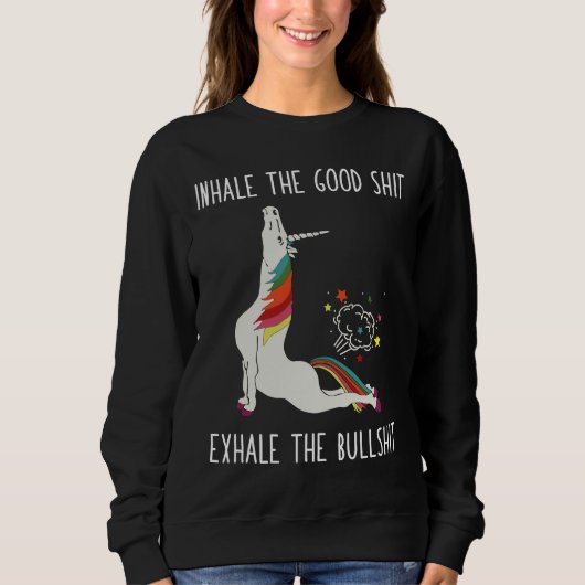 Unicorn Yoga Sweatshirt (Vorderseite)