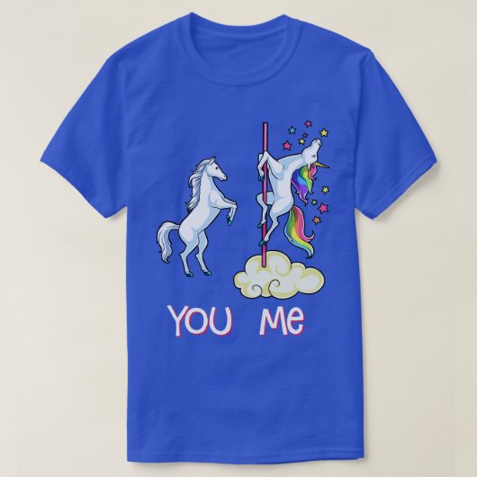 Unicorn you vs Me Funny Unicorns Regenbogengeschen T-Shirt (Design vorne)