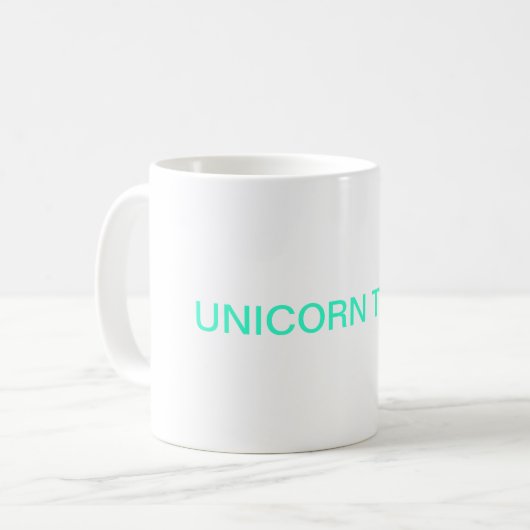 Unicorn zerreißt Tasse (Vorderseite Links)