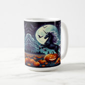 Unicorn Züchten Spooky Halloween Pumpkin Kaffeetasse (VorderseiteRechts)