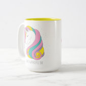 Unicorn Zwei-Ton Tasse (personifizieren Sie sie!) (Vorderseite Links)