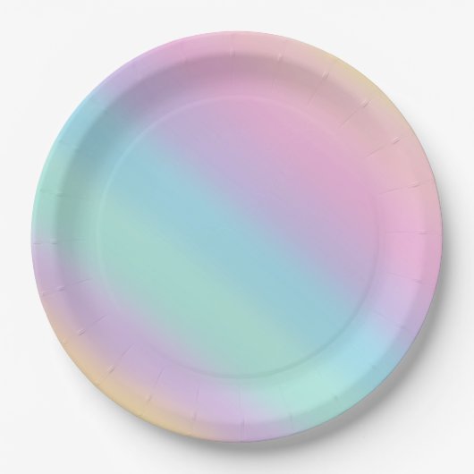 UnicornÄsthetische Farbigkeit Gradient Ombre Pappteller (Vorderseite)