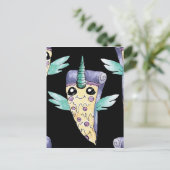Unicornio Pizza 2 Postkarte (Stehend Vorderseite)