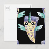 Unicornio Pizza 2 Postkarte (Vorne/Hinten)