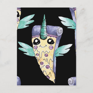 Unicornio Pizza 2 Postkarte