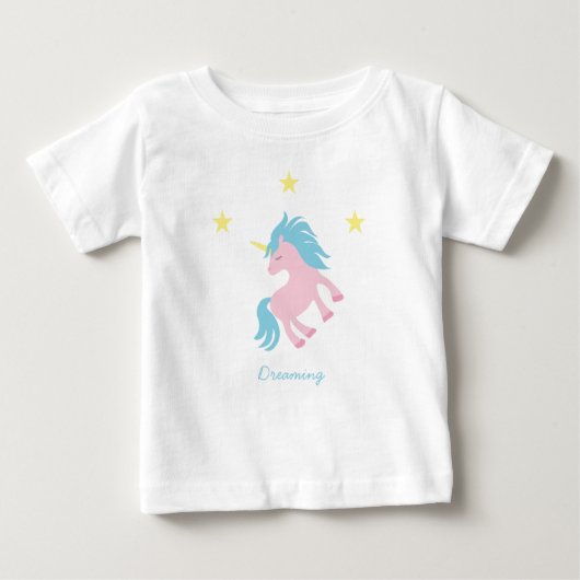 Unicornio rosa baby t-shirt (Vorderseite)
