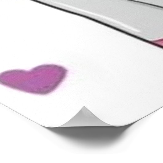 Unicornio y Corazones Poster (Ecke)