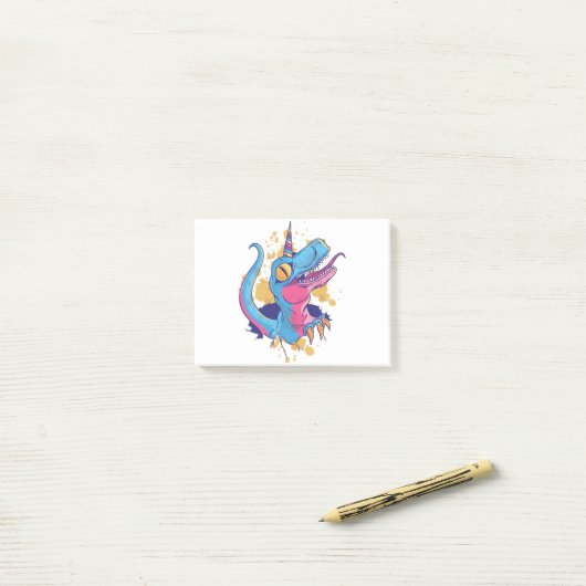 Unicornisaurus Post-it Klebezettel (Auf Schreibtisch)